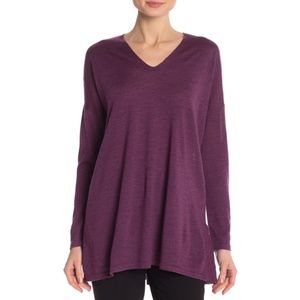 NWT Eileen Fisher V-Neck Merino Wool Tunic